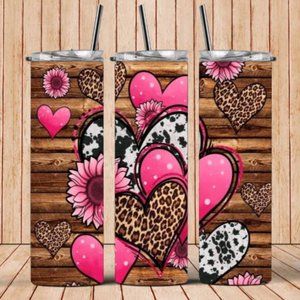 20 oz stainless steel valentine tumbler